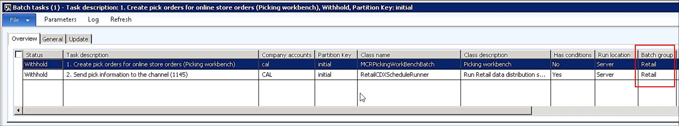 Allocate batch task to batch group