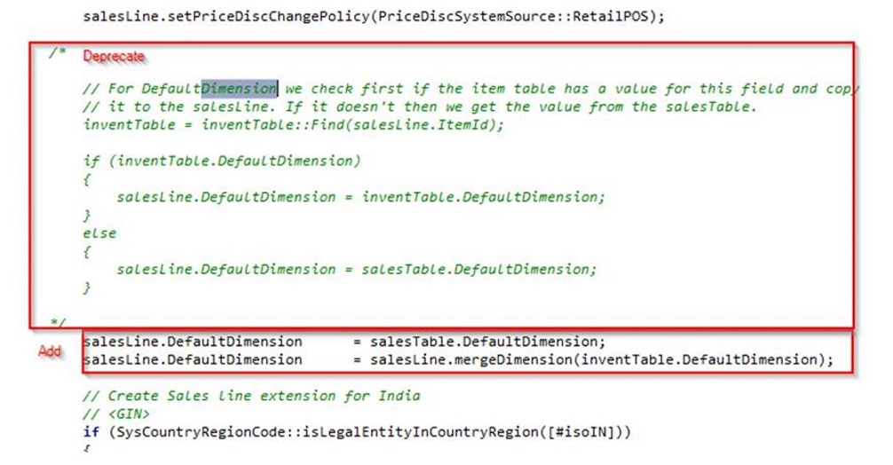 Inherit dimension values from sales order and item